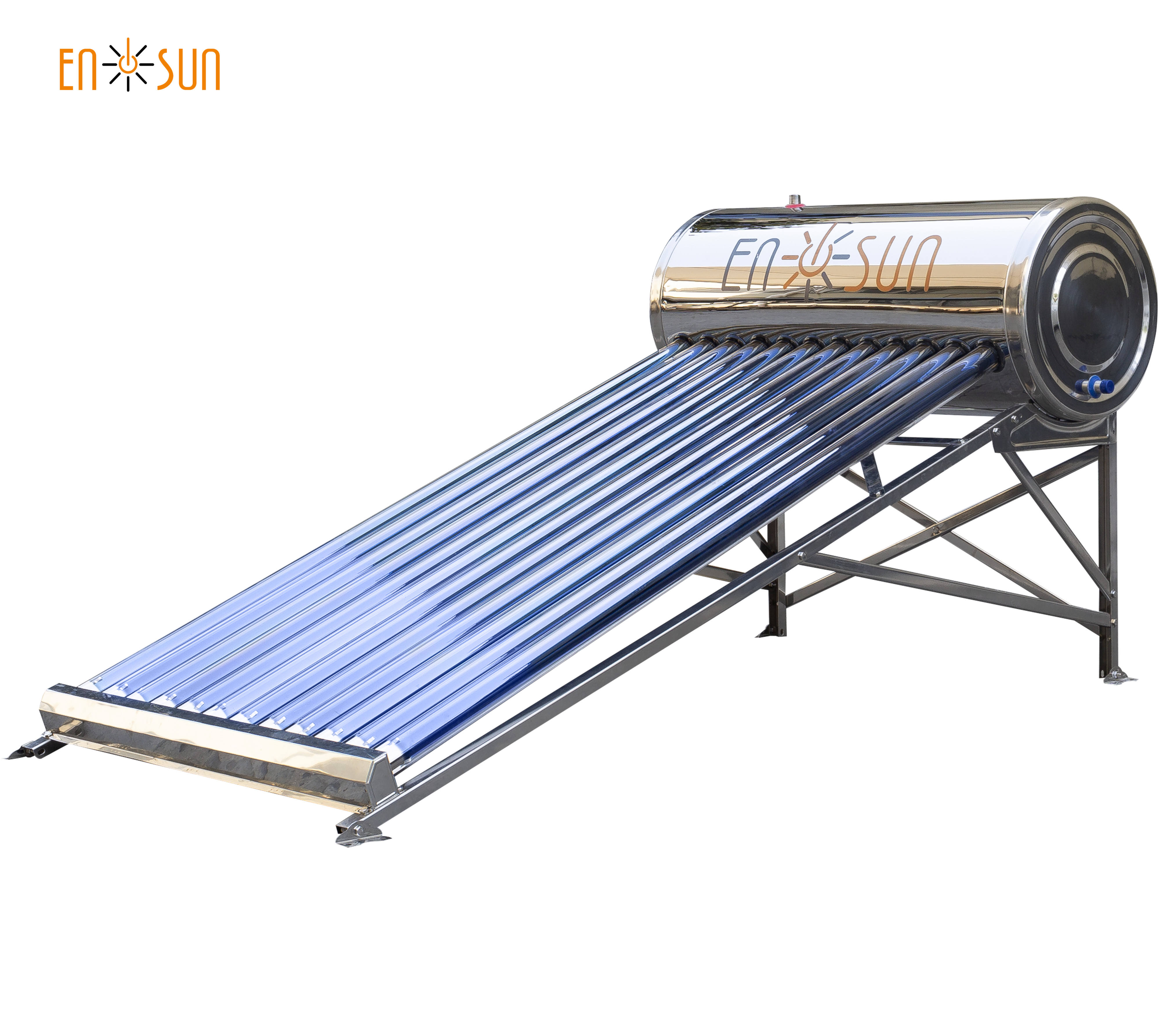 Factory price top gravity roof frame low pressure solar power water heater for sale