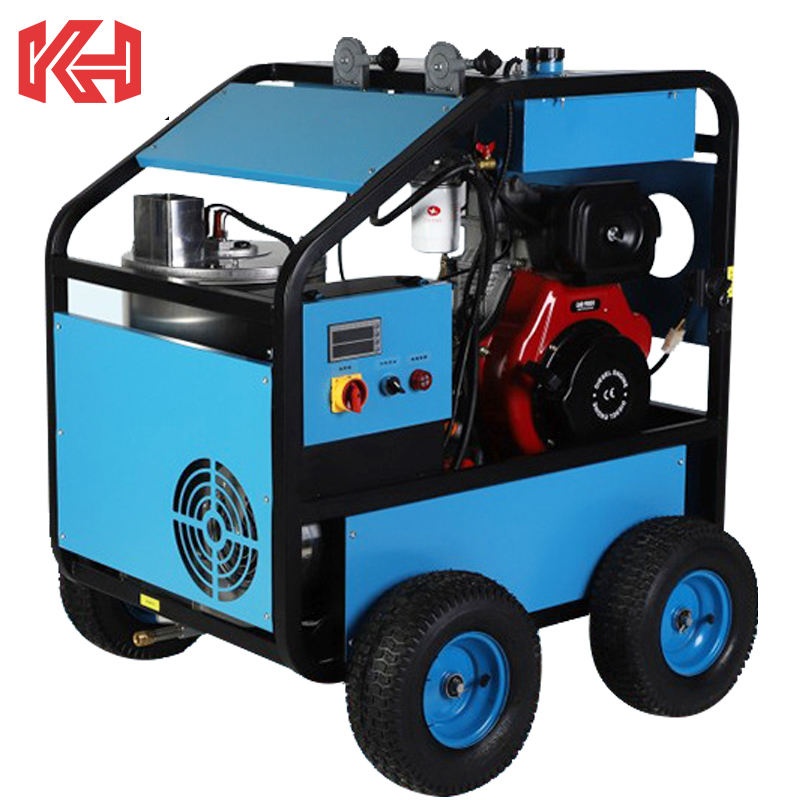 Kuhong 15HP 250bar 3600psi diesel heated gasoline engine hot water high pressure washers Industrial Cleaner Machine Equipment