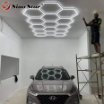 Led Honeycomb hexagon hex-grid Light Ceiling Detailing Lamp Car Repair Workshop Wash beauty Station Garage illumination design