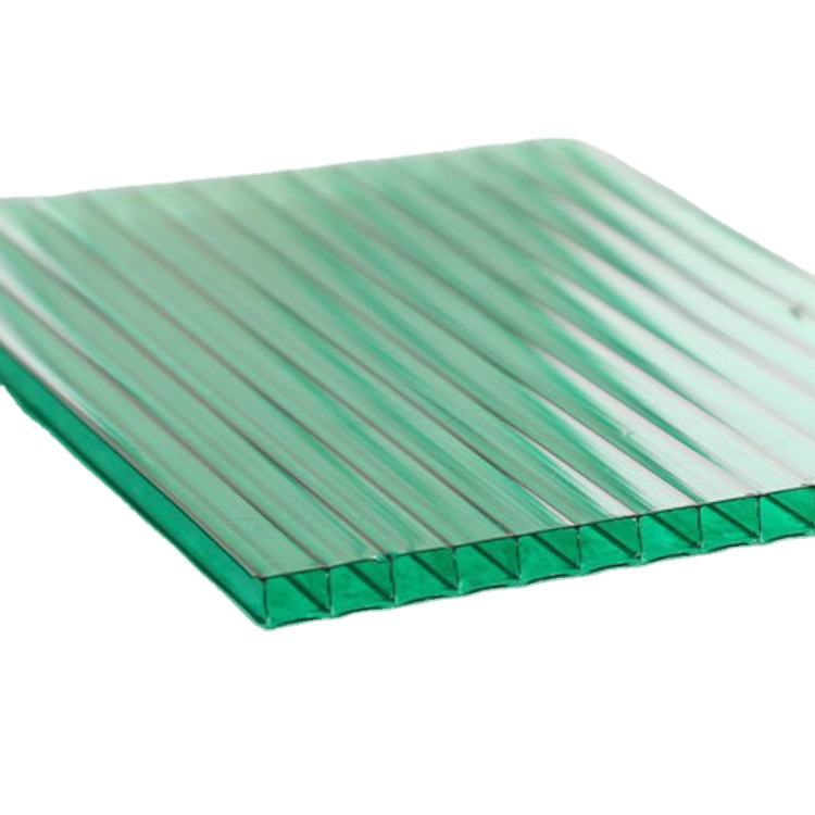 Hot sale Colored sun sheet Corrugated Polycarbonate hollow sheet green sheet pc polycarbonate roof