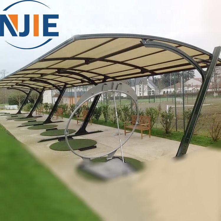 Wind resistant modern carport designs/car parking tent with 1050g/sqm PVDF membrane roof