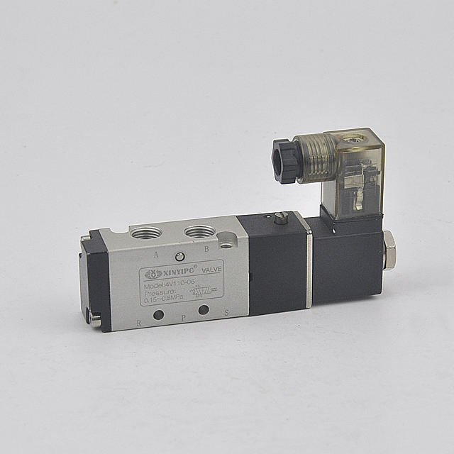 4V110-06 NINGBO XINYIPC factory wholesales DC 24V DC12 volt 5/2 pneumatic air solenoid valve