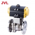 Corrosion-resistant fluorine lined pneumatic ball valve