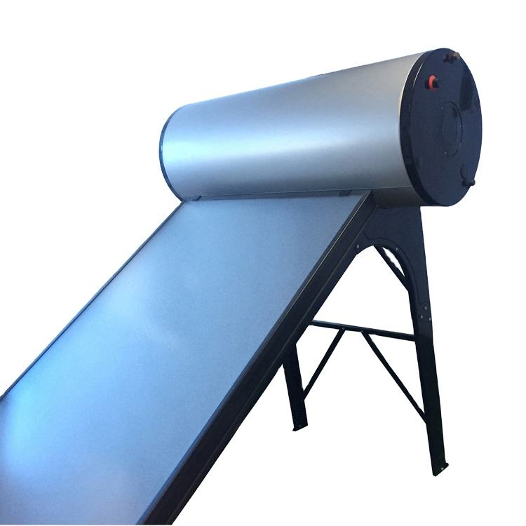 Flat roof or sloping roof flat panel solar water heater for family